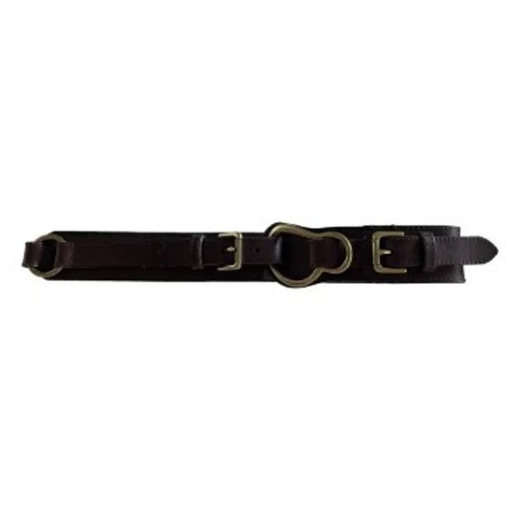 Lauren Ralph Lauren Black Equestrian Belt Sz. L - Picture 1 of 6